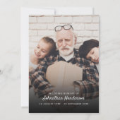 Invitation 2-Photo Célébration de la vie / Funérailles / Mémo (Dos)