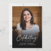 Invitation 2-Photo Célébration de la vie / Funérailles / Mémo (Dos)