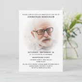 Invitation 2-Photo Célébration de la vie / Funérailles / Mémo (Debout devant)