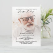 Invitation 2-Photo Célébration de la vie / Funérailles / Mémo (Debout devant)