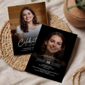 Invitation 2-Photo Célébration de la vie / Funérailles / Mémo