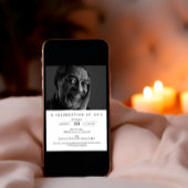 Invitation 2-Photo Célébration de la vie / Funérailles / Mémo