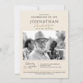 Invitation 2-Photo Célébration de la vie / Funérailles / Mémo (Devant)