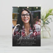 Invitation 2 Photo Collage Moderne Graduation Party (Debout devant)