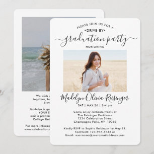 Invitation 2 Photo Conduite par la fête de graduation Parade 