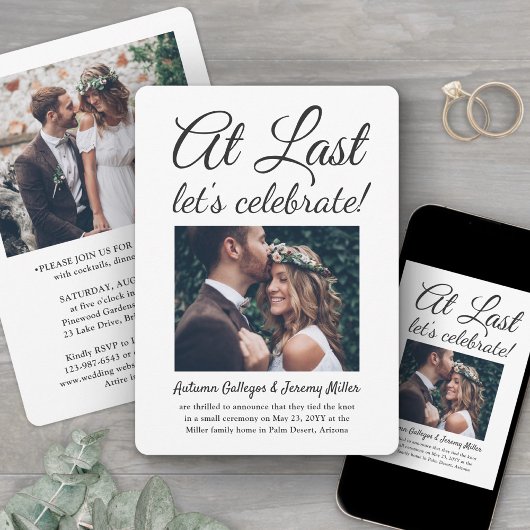 Invitation 2 Photo Dernière célébration de réception de maria