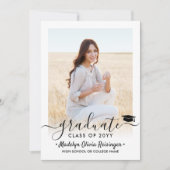 Invitation 2 Photo Drive-By Graduation Parade Simple Moderne (Devant)