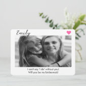 Invitation 2 Photo d'une servante ou d'une servante d'honneur (Debout devant)