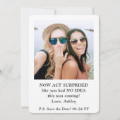 Invitation 2 Photo Élégante Calligraphie Maid of Honor Propos (Dos)