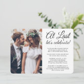 Invitation 2 Photo Enfin Célébration De Mariage Noces (Debout devant)