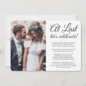 Invitation 2 Photo Enfin Célébration De Mariage Noces (Devant)