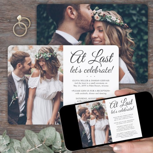 Invitation 2 Photo Enfin Célébration De Mariage Noces