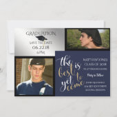 Invitation 2 PHOTO ET CHOISISSEZ VOTRE Bleu COULEUR (Devant)