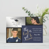 Invitation 2 PHOTO ET CHOISISSEZ VOTRE Bleu COULEUR (Debout devant)