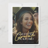 Invitation 2 Photo Gold High School 2024 Graduation Party (Devant)