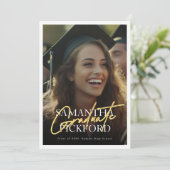 Invitation 2 Photo Gold High School 2024 Graduation Party (Debout devant)