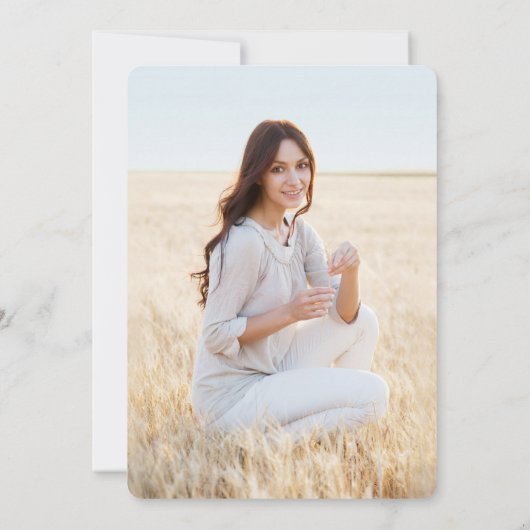 Invitation 2 Photo Graduation Party Simple Black Text Overlay (Dos)