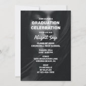 Invitation 2 Photo Moderne Moderne de Texte Blanc Graduation (Dos)
