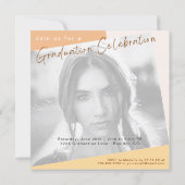 Invitation 2 Photo Moderne Moderne Moderne Graduation Naturel (Dos)