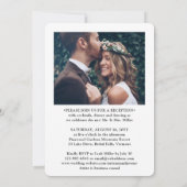 Invitation 2 Photo Nous avons lié la réception de mariage de  (Dos)