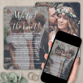 Invitation 2 Photo Nous avons lié le Noeud Réception Mariage 