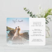 Invitation 2 Photo Nous nous sommes enfuis Mariage élégant An (Debout devant)