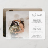 Invitation 2 Photo Nous nous sommes enfuis Mariés Annonce Sim (Devant / Derrière)