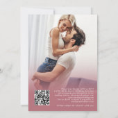 Invitation 2 Photo Overlay Script QR Code Rose Gold Mariage (Dos)
