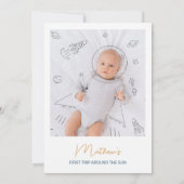 Invitation 2 Photo Premier voyage autour du soleil 1er annive (Dos)