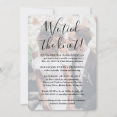 Invitation 2 Photo Réception de mariage Nous avons uni nos vi (Devant)