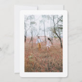 Invitation 2 Photo Simple Moderne Calligraphie Mariage élégan (Dos)