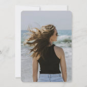 Invitation 2 Photo Sweet 16 Chic Moderne Élégant Script (Dos)