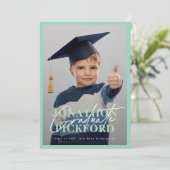 Invitation 2 Photo TOUTE COULEUR KINDERGARTEN Graduation Part (Debout devant)