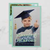 Invitation 2 Photo TOUTE COULEUR KINDERGARTEN Graduation Part (Devant / Derrière)