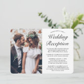 Invitation 2 Photo Wedding Reception Elegant Elopement Party (Debout devant)