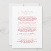 Invitation 2 Photos Classe De 25 Red & White Open House (Dos)