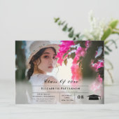 Invitation 2 Photos Graduation simple élégant Script (Debout devant)