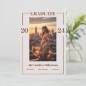 Invitation 2 Photos Photo de fin d'études Annonce de remise d (Debout devant)