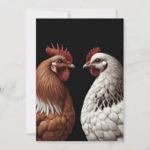 Invitation 2 Poulet de campagne ferme Mariage Barnyard (Dos)