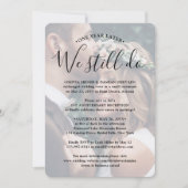 Invitation 2 Réception d'anniversaire photo Nous nous marions (Devant)