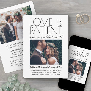 Invitation 2 Réception de photos uniquement Love is Patient M