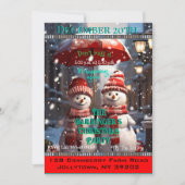 Invitation 2 Snowman lance une fête de Noël (Devant)