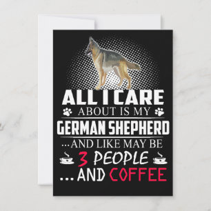 Invitation 2 Tout ce qui m'importe est mon berger allemand et