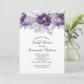 Invitation #2 Ultra Violet Lavender Gris Fête des mariées flo (Debout devant)