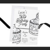 Invitation 2D Boys Second Birthday Comic Style