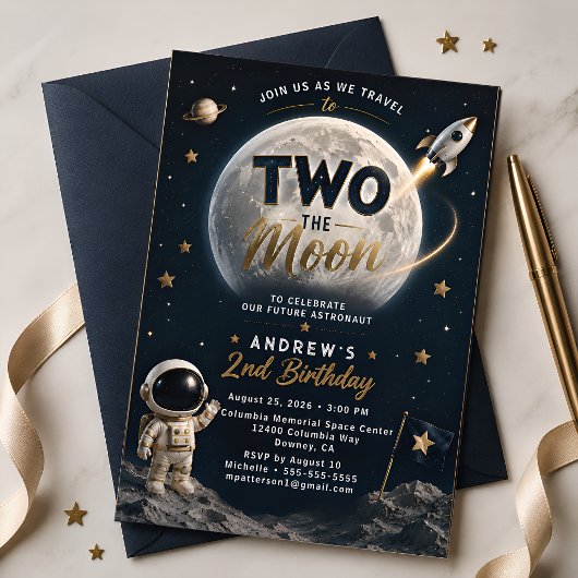 Invitation 2e anniversaire d'astronaute de l'espace