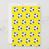Invitation 2e anniversaire de la fête de football Jaune garço (Dos)