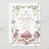 Invitation 2e anniversaire de la Fille des Fées de Forêt Ench (Devant / Derrière)