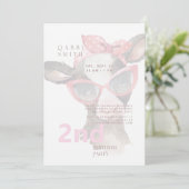 Invitation 2e Anniversaire de Vaches Rose (Debout devant)