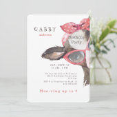 Invitation 2e Anniversaire de Vaches Rose (Debout devant)